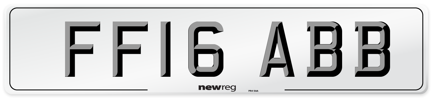 FF16 ABB Number Plate from New Reg
